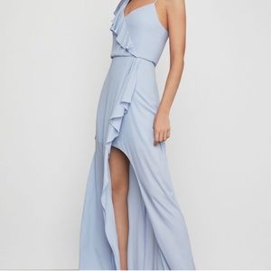 BCBGMAXAZRIA Bcbg One Shoulder Draped Ruffle Gown